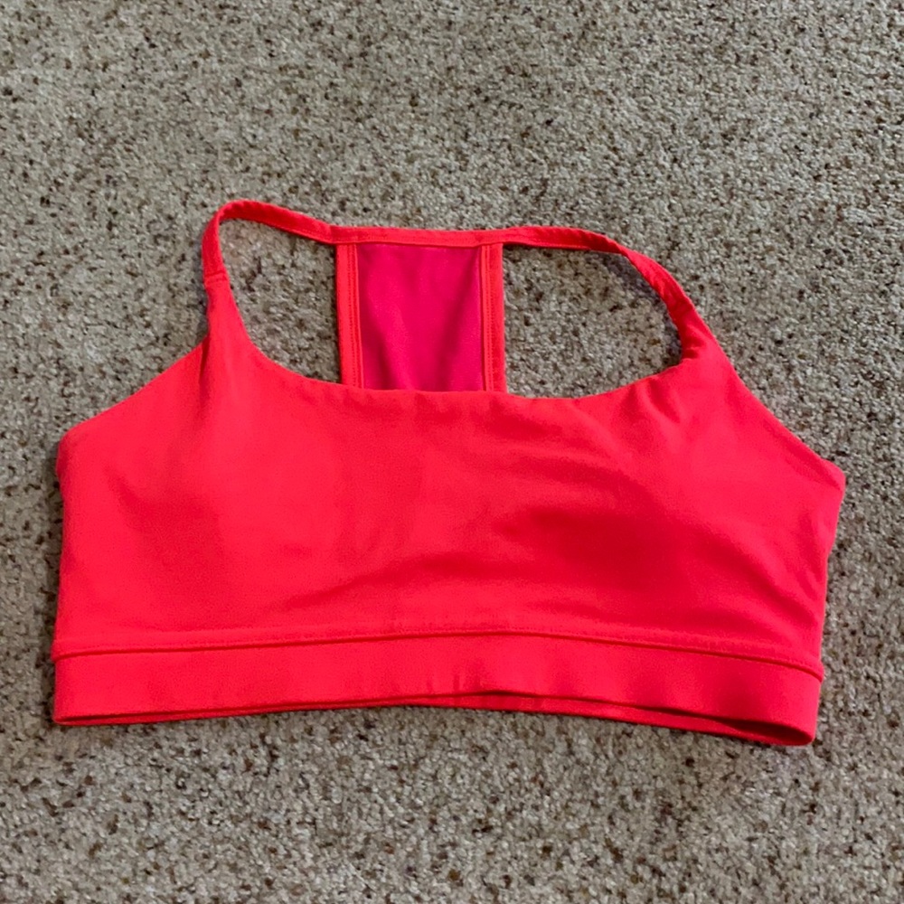 Florescent pink Gymshark T sports bra - size M